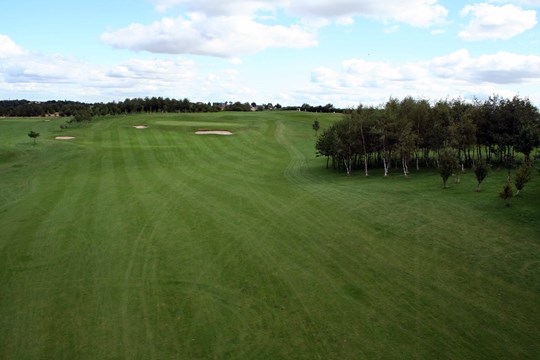 Looking towards the 3rd green from half way down the fairway