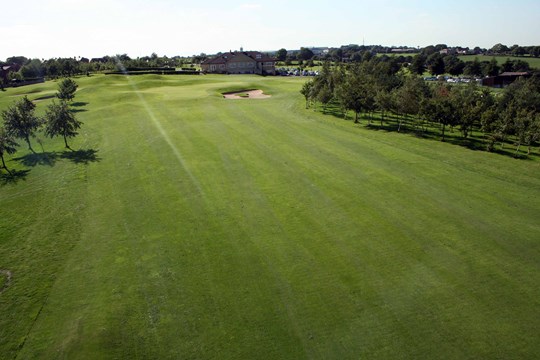 Looking up the fairway towards the 9th green.