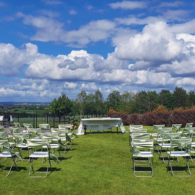 Outdoor area suitable for ceremony