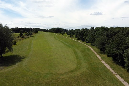 view down fairway from 9th tee