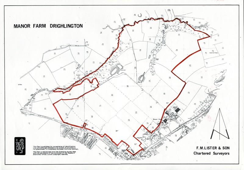 A surveyors map of the land in 1978.