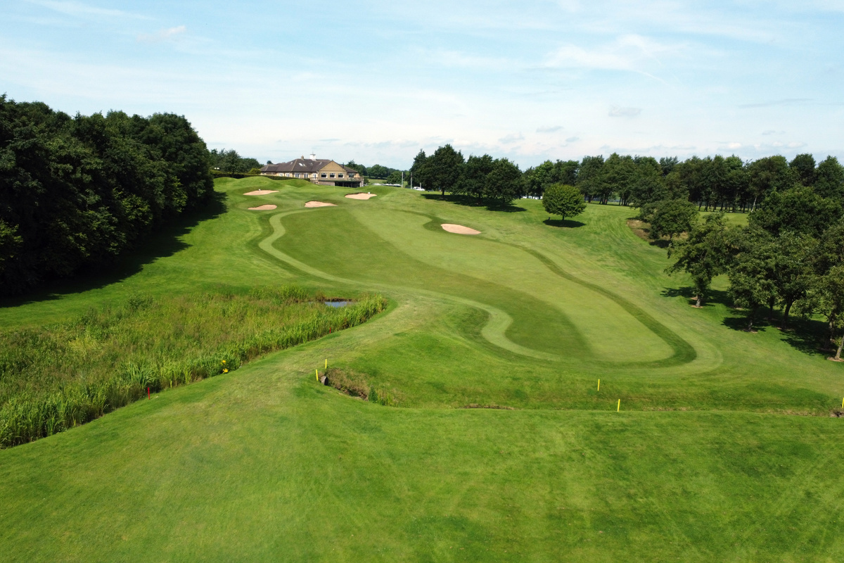 View of 18th hole with the clubhouse in the background