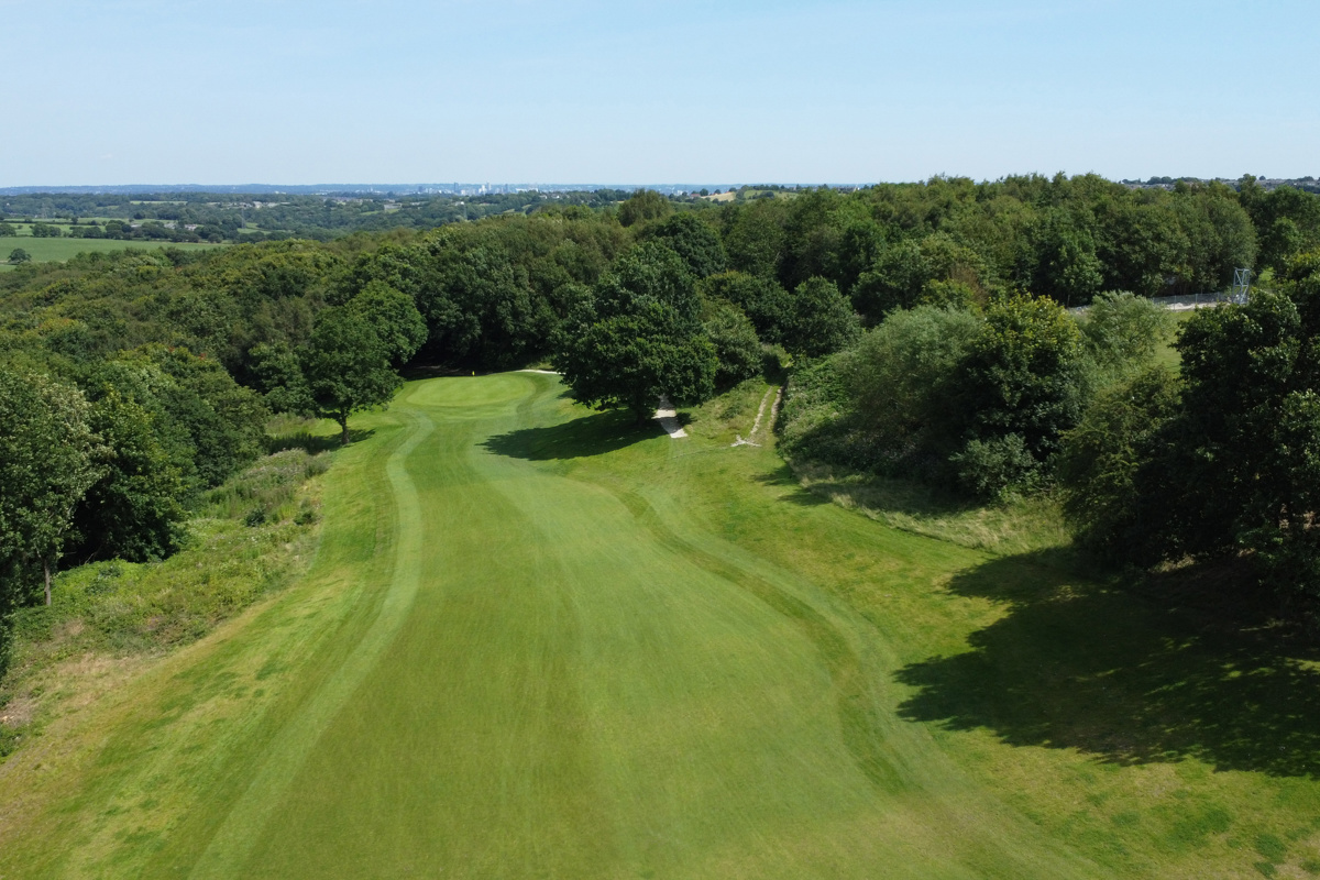 View down fairway towards 10th green