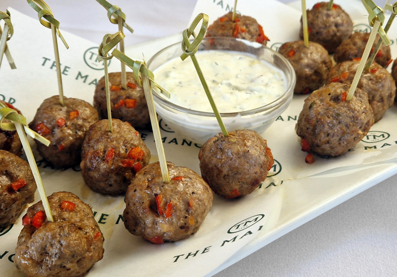 Lamb kofta canapés.